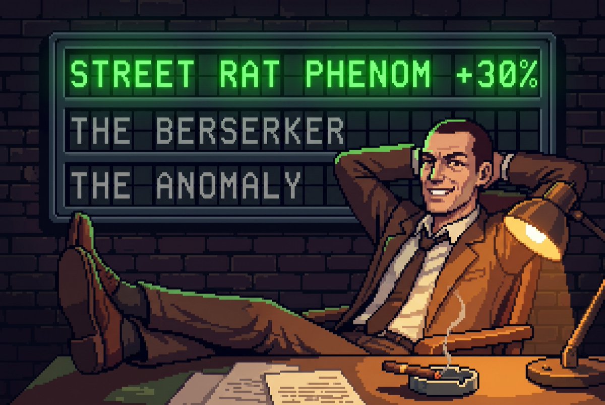 BrokerBeasts's tweet photo. The Street Rat Phenom is leading the floor right now, sitting on 30% unrealized profit on a 10x SOL long.

Meanwhile The Berserker opened a 20x NVDA long and The Anomaly is running multiple simultaneous positions at once. The Beasts are getting more degen, not less.

They're hungry to trade, and the upgraded engine finally lets them move at that speed.