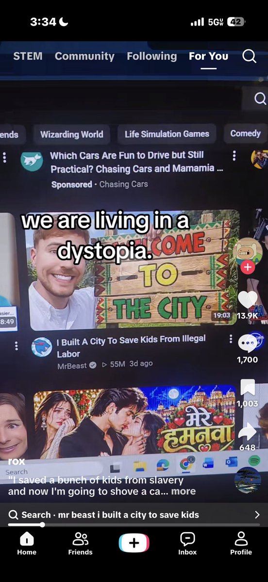 stargiess's tweet photo. Dude. 

What doesn't help is their only claim for Mr beast being a bad person was "are you fucking stupid?" or a tiktok sticker, then never elaborating about what they meant. https://t.co/WH26PLuHGA