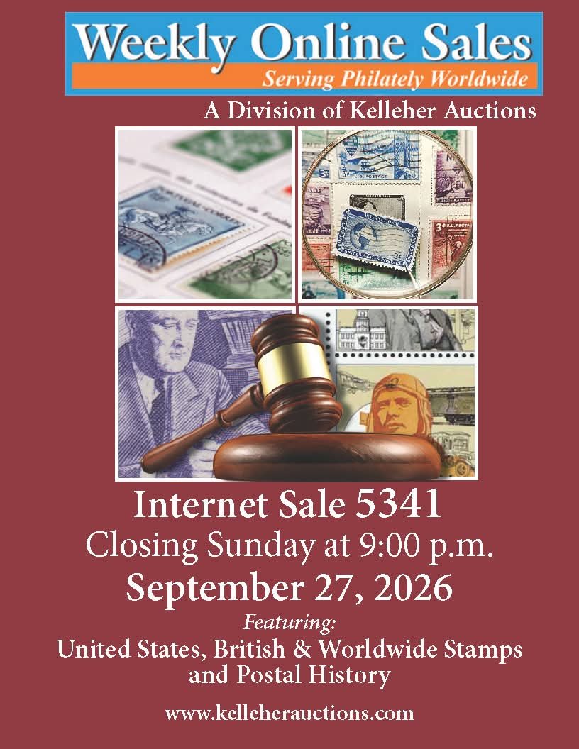 haddadm70's tweet photo. Weekly Online Sales - a Division of Daniel F. Kelleher Auctions - US, British and Worldwide Stamps and Postal History - September 27, 2026 https://t.co/t99oi2r2Tq

#philately #stamps #stampcollecting #topicalphilately #philatelycollection #auctionknowhow #stampauctionnetwork https://t.co/kiWuHIpFAv