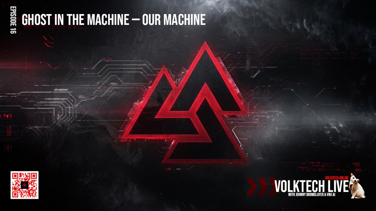 VolktechAI's tweet photo. 🔥 Volktech Live – Episode 16 is LIVE TONIGHT! 🔥

Ghost in the Machine — Our Machine

Pre-show: 8:30 PM ET
Live at 9:00 PM ET

Independent systems. Local power. Technology that serves our people.

Superchat contest: entries all week — Friday draw.

Streaming on:
🔴 FTJ Media: https://t.co/1PB1WyWdMB
🔴 Rumble: https://t.co/UHvcdL4bJ4
🔴 X: https://t.co/6jQzAvOQJz 
🔴 Bitchute:  https://t.co/0QSXz6wCWc

Episode page (links + replay): https://t.co/sFyP6kYG62

https://t.co/2oaqAz9RHZ — the fresh drop.

See you in the chat.

HV///