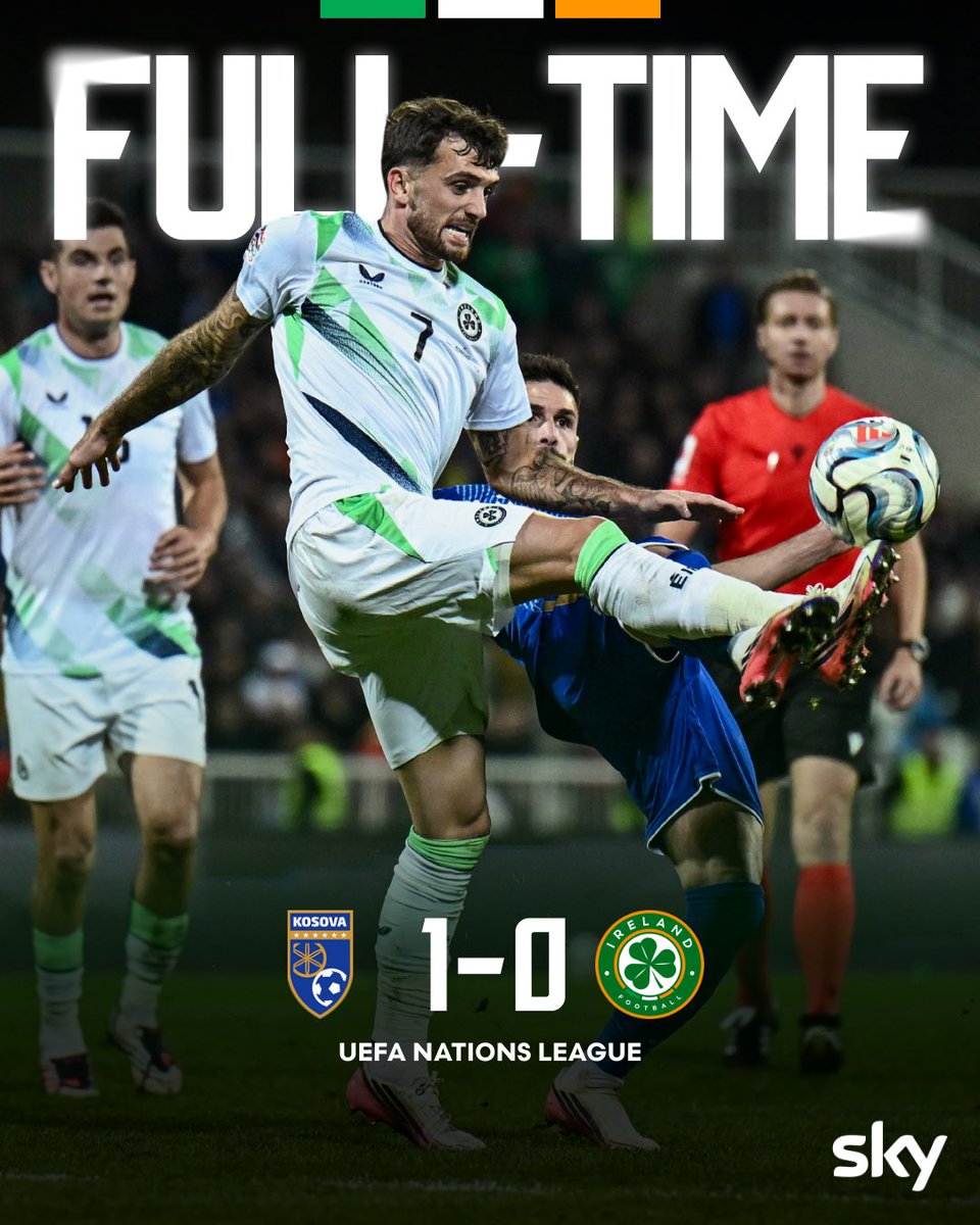 IrelandFootball's tweet photo. Full time in Kosovo. https://t.co/7728mTVMLz