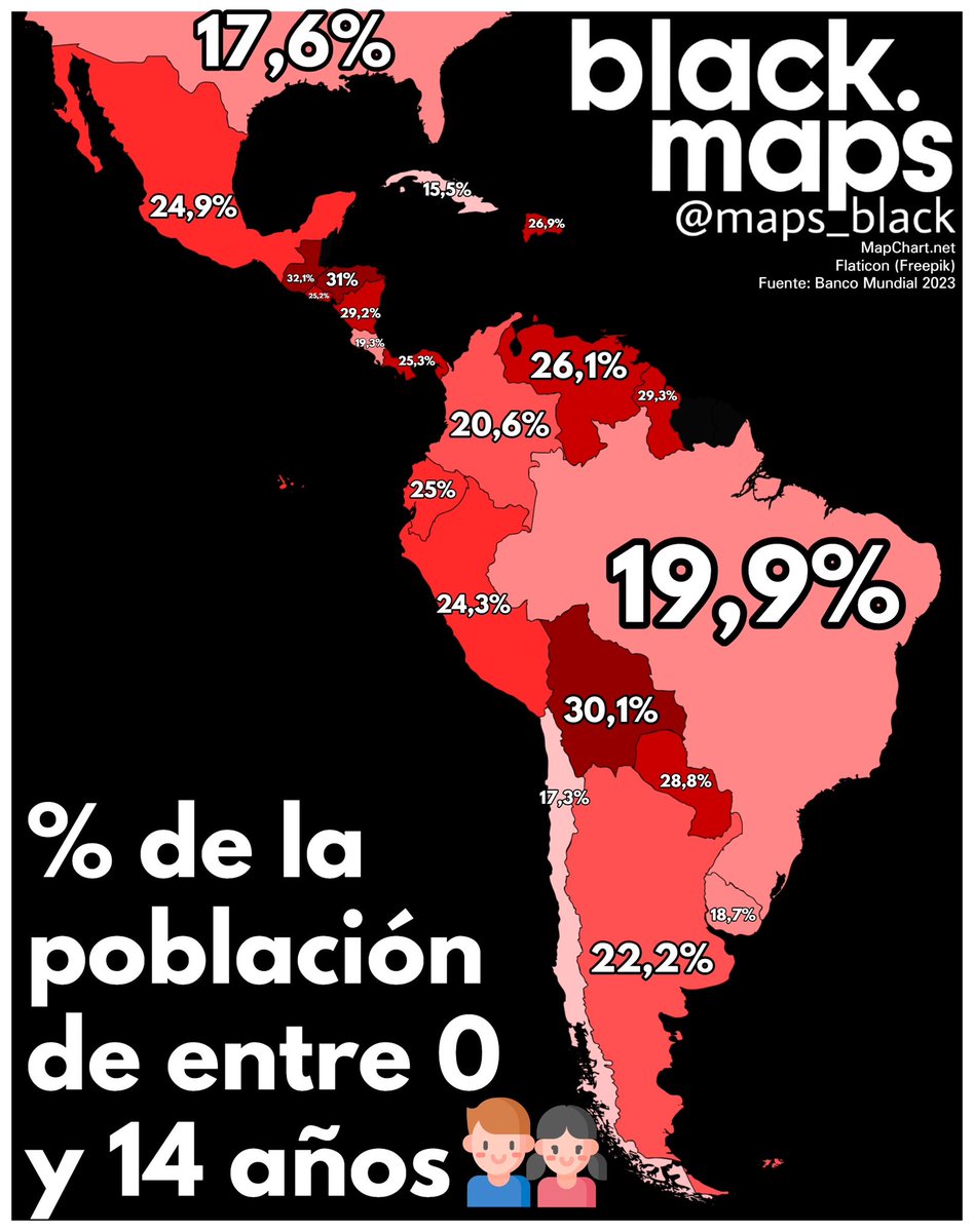 maps_black's tweet photo. % de población entre 0 y 14 años 👧🏼 https://t.co/oRVouTENCG