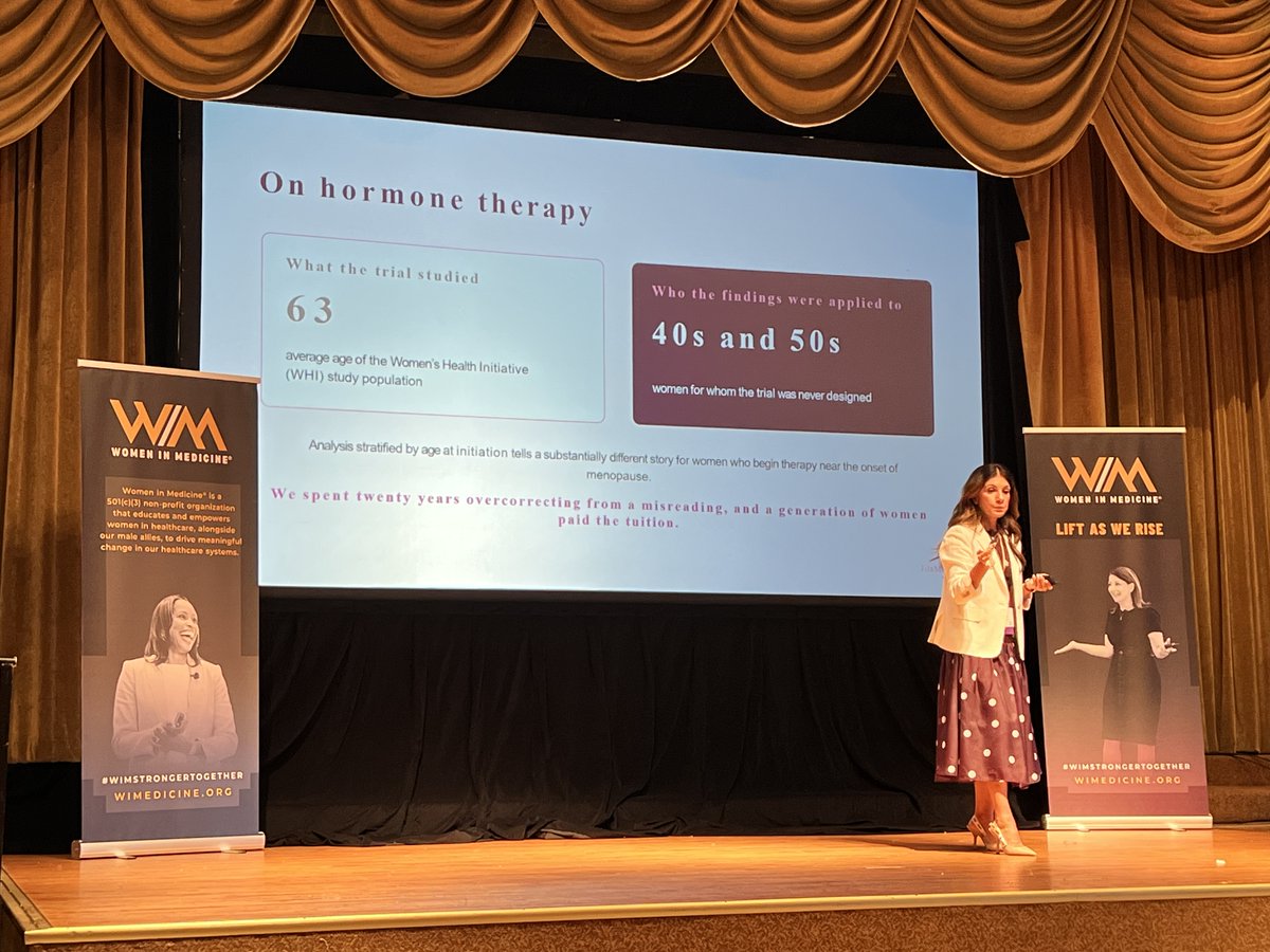 WomeninOnc's tweet photo. "To my women physicians: Teach a colleague, in a different specialty from you, about [mid-life women's health]." Dr. Jila Senemar #WIMS2026 https://t.co/0iSLwOWoP4