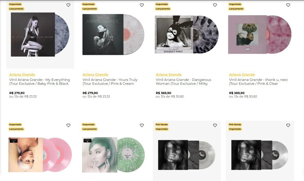 accessarianabr's tweet photo. 🚨TODOS os vinis exclusivos da “eternal sunshine tour” estão a pronta entrega no site da Universal BR! https://t.co/CyIjVlEN3b