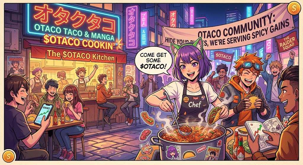 OtakuTacoCoin's tweet photo. The timeline is full of boring charts.

Meanwhile, the $OTACO kitchen is cooking up the spiciest community in crypto.

Grab your hot sauce, tune into your favorite arc, and welcome to OtakuTaco.

Are you holding or are you starving? 🌮🔥 https://t.co/scHxgxJ6H4
