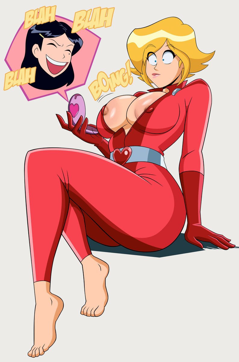 Grimphantom_Inc's tweet photo. Even Clover's boobs want to get out. Commission involving Clover from Totally Spies hearing Mandy's nonsense rambling .

#GrimphantomArt https://t.co/SgVn17qYIk