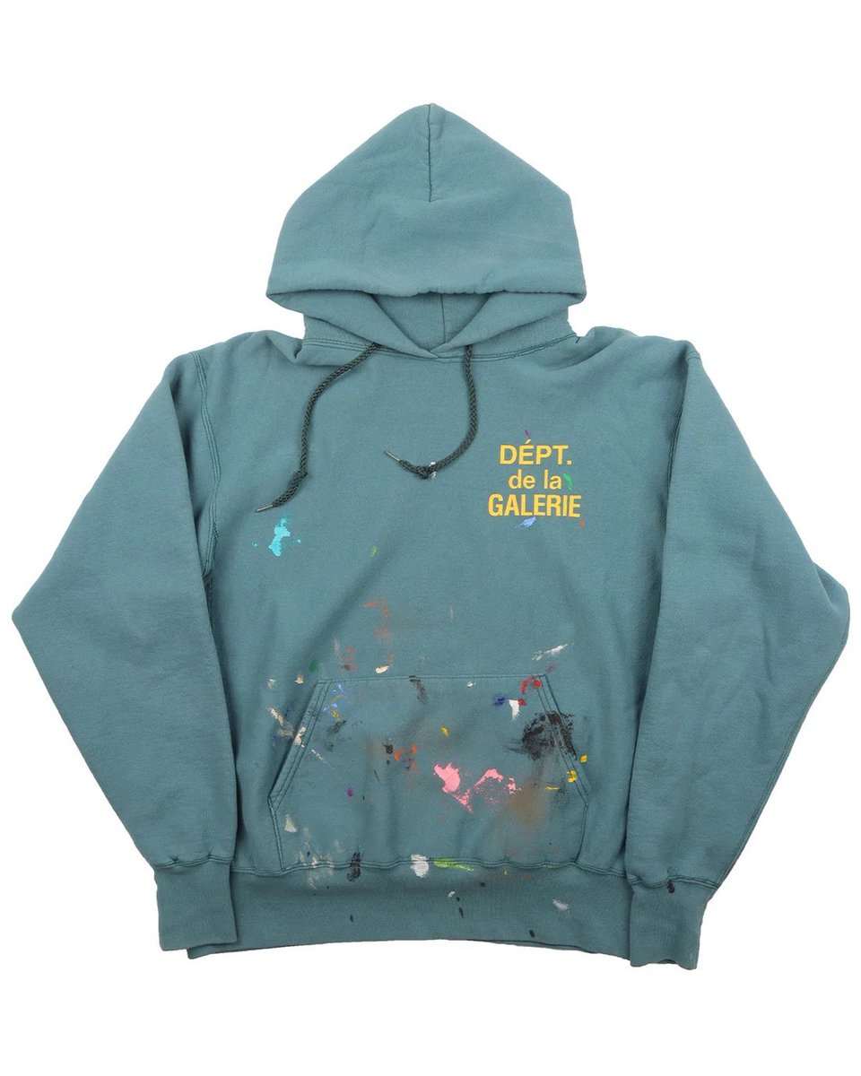 Ovrnundr's tweet photo. Gallery Dept. calls out BALENCIAGA for copying their paint splatter hoodie 👀 

“Gallery [is] the most copied brand of this decade. [BALENCIAGA] biting off old styles. This is from their new season by the way” https://t.co/i9lJcAc1tP