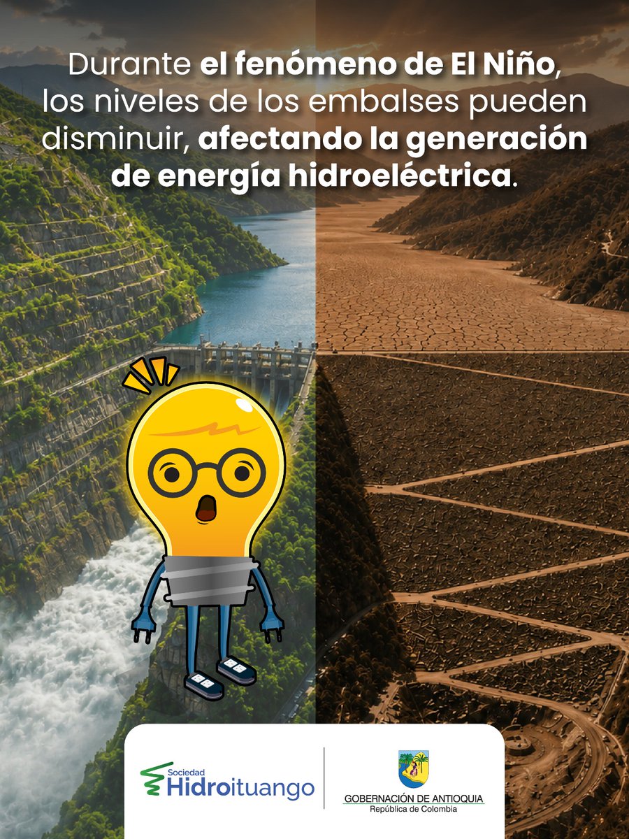 GobAntioquia's tweet photo. ¡A Carlos Amperio se le prendió el bombillo! 🤔💭Está listo para tomar acción: apagarse de vez en cuando y ahorrar energía en estos tiempos de alerta por el fenómeno de El Niño.

Sigue sus recomendaciones y súmate a esta campaña. En Antioquia actuamos todos. https://t.co/NLyZcjHn0H