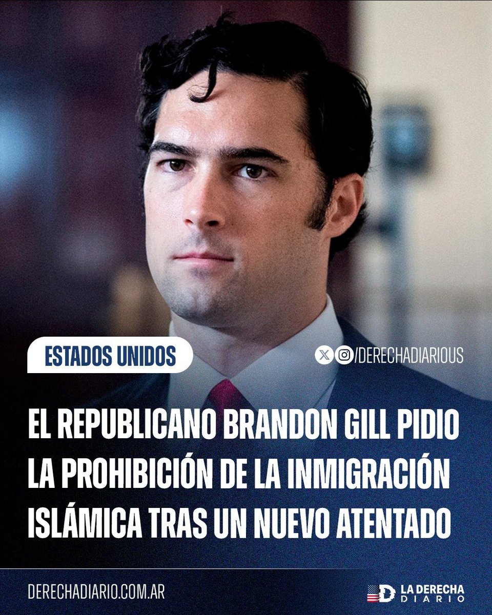DerechaDiarioUS's tweet photo. 🚨🇺🇸☪️ | BASADO: Tras el tiroteo masivo registrado en Austin por parte de musulmanes, el  republicano Brandon Gill, exigió una prohibición total de la inmigración islámica en Estados Unidos, sostuvo que la inmigración no es buena solo por el hecho de ser legal, marcando una postura inflexible ante los peligros que sufre la sociedad occidental.