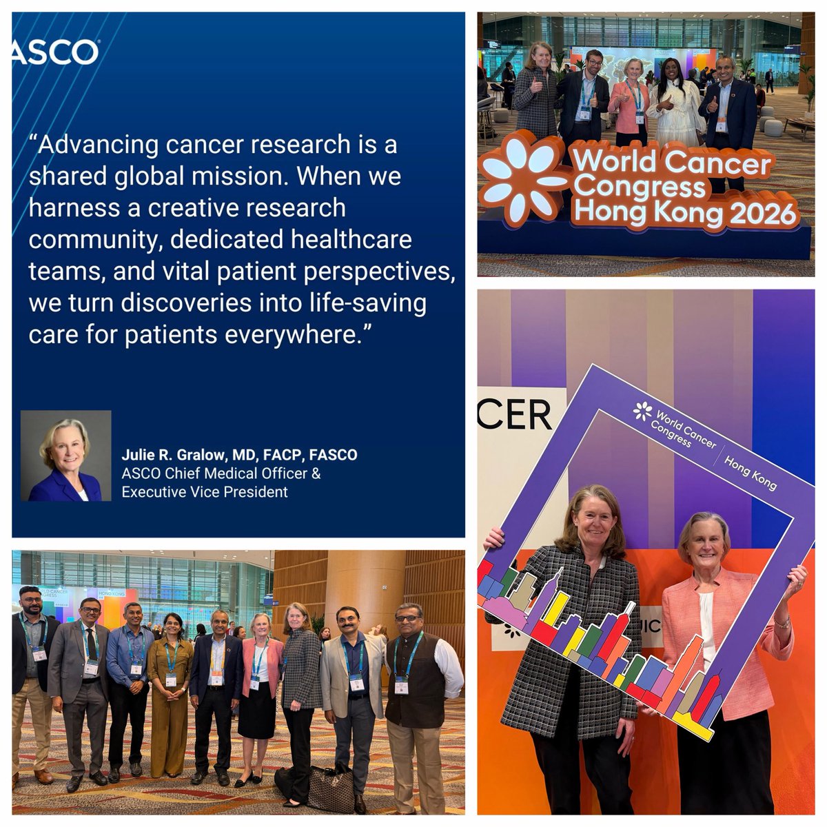 jrgralow's tweet photo. Celebrating World Cancer Research Day #WCRD2026 at the @UICC #WCC2026 in Hong Kong with colleagues from around the globe. @ASCOPres @EnriqueSoto8 @cspramesh @AORTIC_AFRICA @ManjuSengar7 @ASCO @ajumathew_ https://t.co/Vr303wt24R