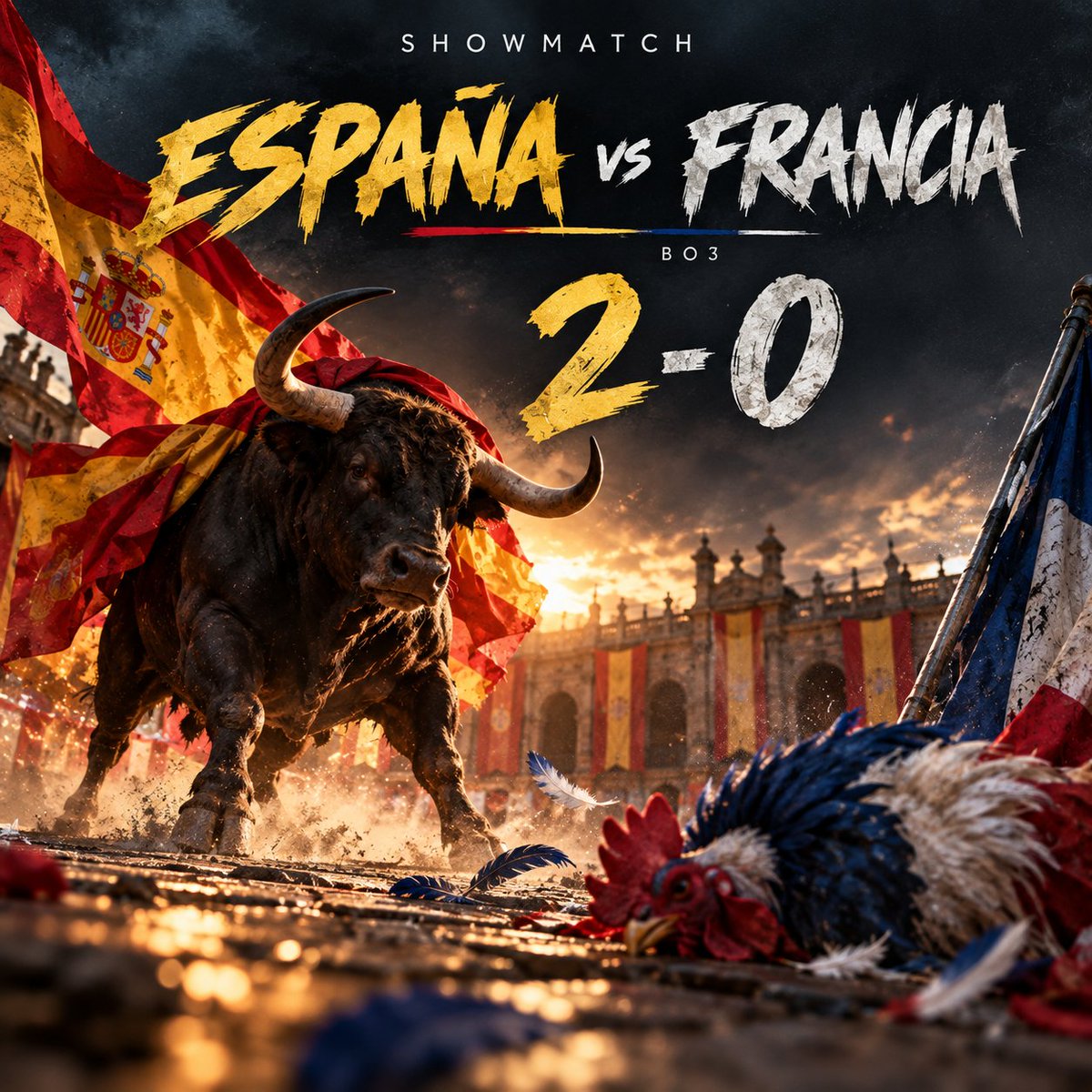 KKarkavelot's tweet photo. El showmatch

Ha

Acabado.

Y como no tenemos el vencedor que se merece, representando a españa, @SentFromDesert representando a españa, revientan en un 2-0 a los franceses!!!

Tremendo showmatch, traeremos mas pronto!!!

Gracias a todos por el apoyo, FOLLOW SE AGRADECE!!!!! https://t.co/qSzId2lwmk