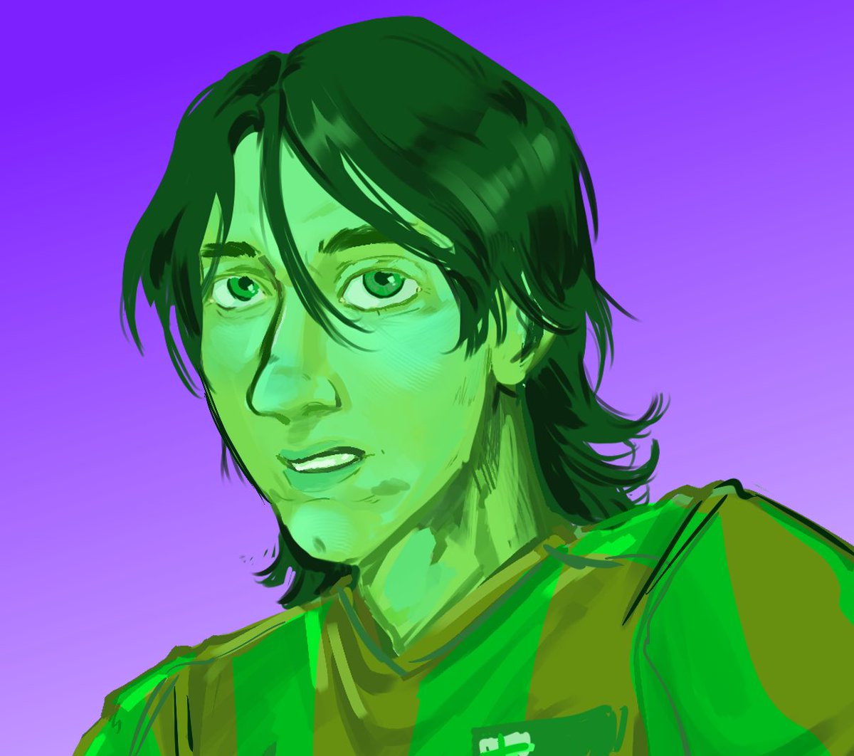 Helios_kirbs's tweet photo. @lapfaux wasnt happy there was not enough green in that drawing so here. green. leo messi. https://t.co/f2zyUEfcCX