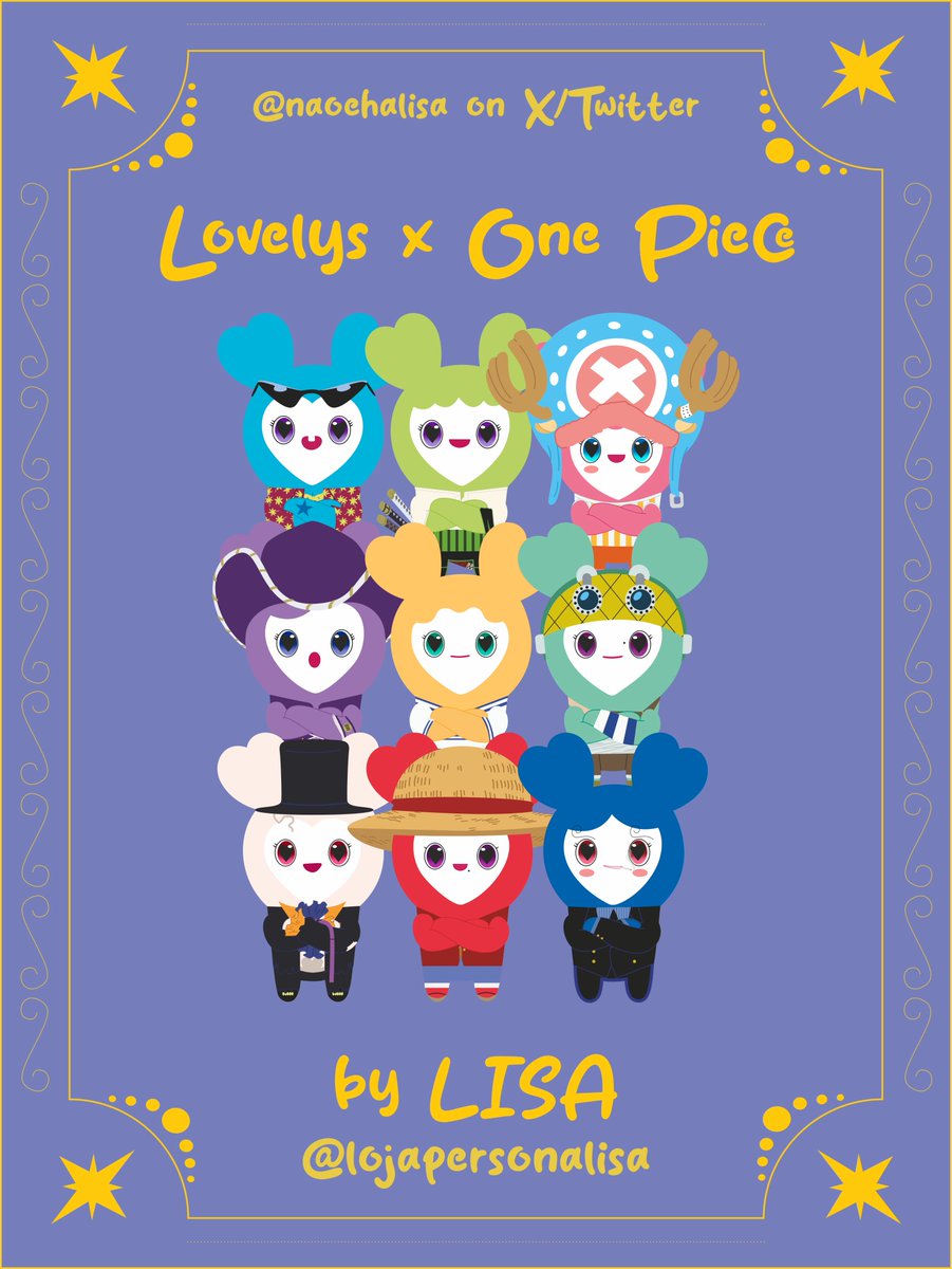 naoehalisa's tweet photo. ONE LOVELY: LOVELYS X ONE PIECE (ilustrados por mim para a @lojapersonalisa), a thread; https://t.co/Jmbf2cbkQA