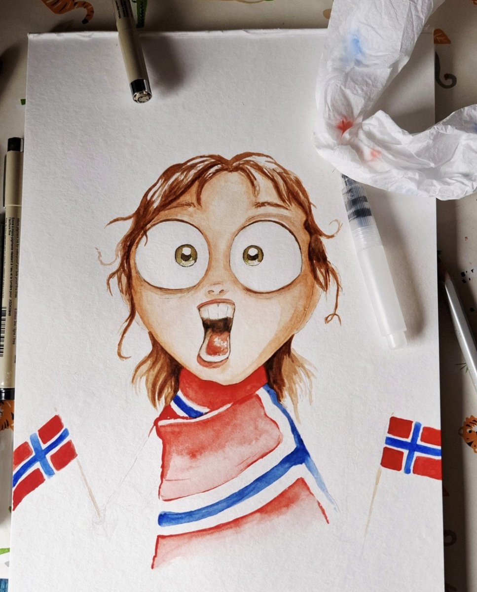 whimsicalpaint's tweet photo. Norway 3 - Denmark 2 

🥳 https://t.co/T2Li4nlR1H