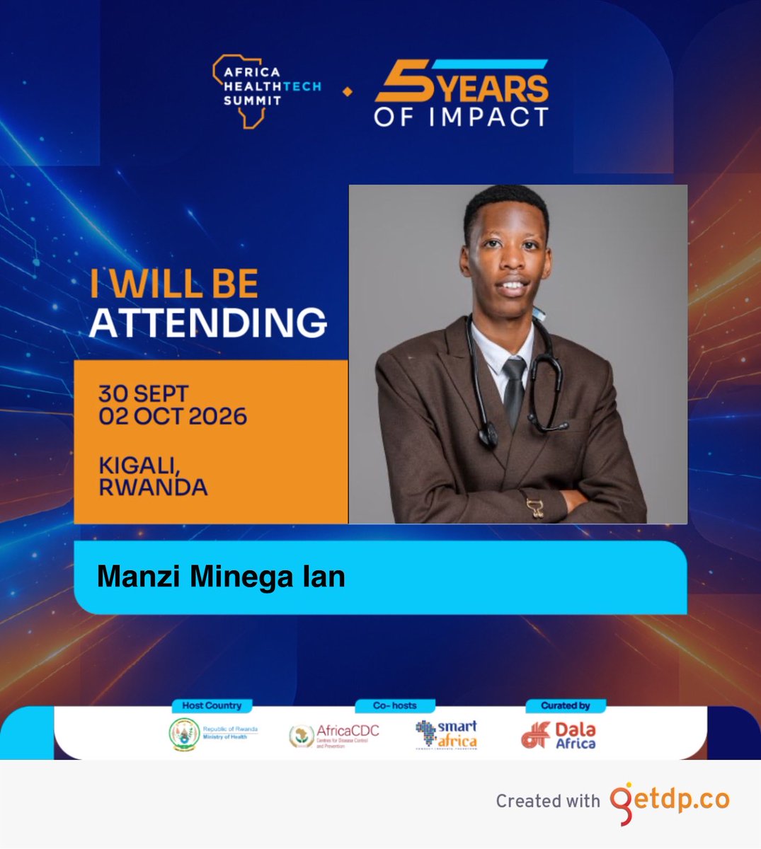 manzi_ian1's tweet photo. It is my privilege to be invited to the annual @AfricaHTSummit at the | Kigali Convention Centre | , see you all there as we embark on this eye opening adventure 

#ahts2026 #healthinnovation https://t.co/qSbkWAGf80