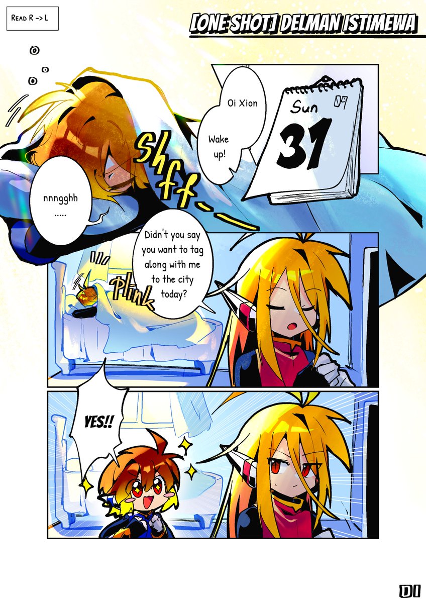 Panco_1812's tweet photo. I made a comic about Xion and Omega riding delman for my assignment

 (1/4) https://t.co/sG4aDuaY87