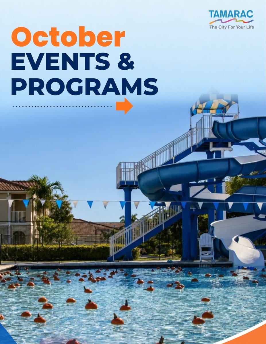 CityofTamarac's tweet photo. Your October calendar is missing a few things… 👀

From family-friendly fun to activities for adults and little ones, check out what’s coming up and find your next thing to do. 

View the Community Calendar at https://t.co/oXiU6pcg0E for details.

#tamaracfl #browardmoms https://t.co/YQMcJ1r9Iy