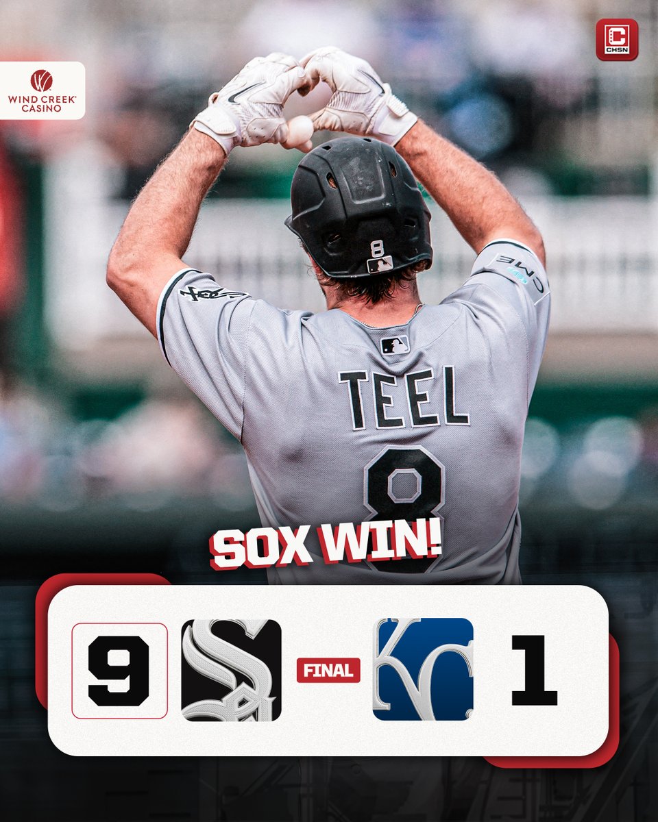 CHSN_WhiteSox's tweet photo. SOX WIN ✅ 
SOX CLINCH ✅ 

The @whitesox are postseason bound for the first time since 2021! https://t.co/J6mGDEHM1R