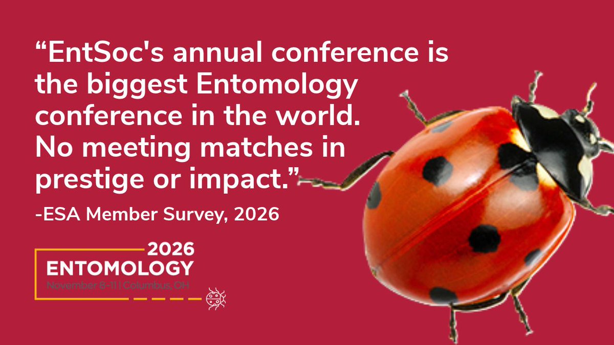 EntsocAmerica's tweet photo. When surveyed, ESA members said the opportunities for networking, learning, and presenting research keep them coming back to the ESA Annual Meeting year after year. 

See the energy for yourself at #EntSoc26 in Columbus, November 8-11: https://t.co/32sTy13XpP https://t.co/dpxmLIYLXH