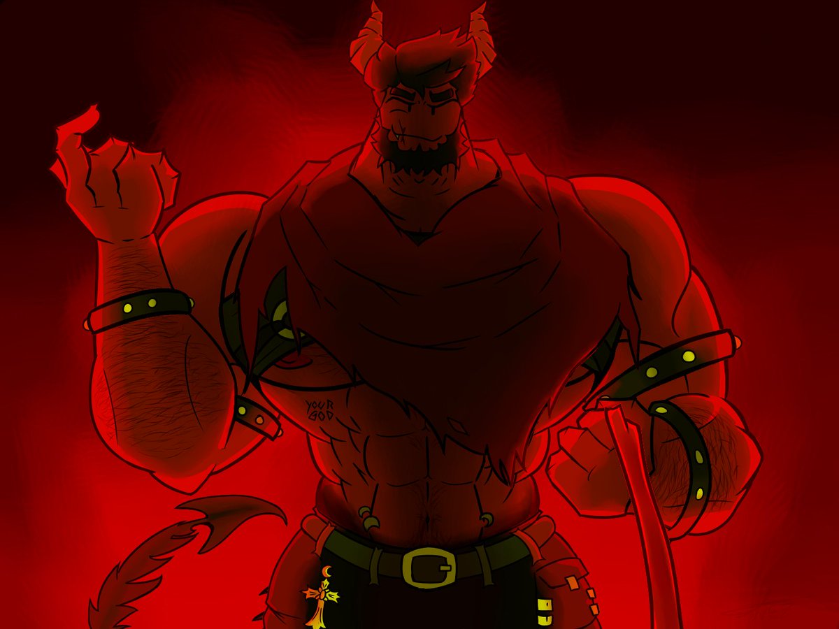 Red_Darrkx's tweet photo. Who is a sinner? That's right... it's you~
#baraart #bara 
#digitalart #OCㅤㅤ https://t.co/0Ca3tloCt1