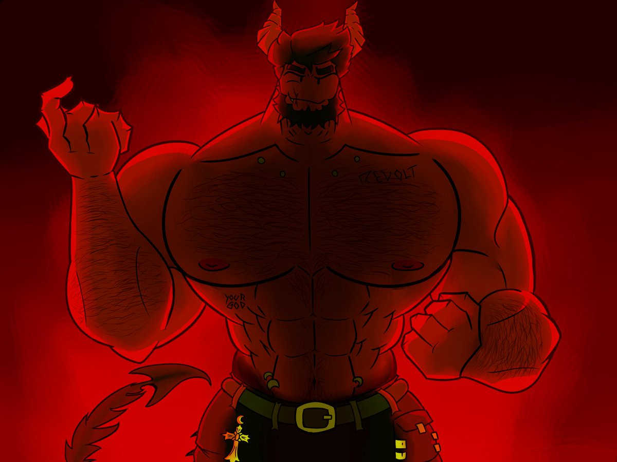 Red_Darrkx's tweet photo. Who is a sinner? That's right... it's you~
#baraart #bara 
#digitalart #OCㅤㅤ https://t.co/0Ca3tloCt1