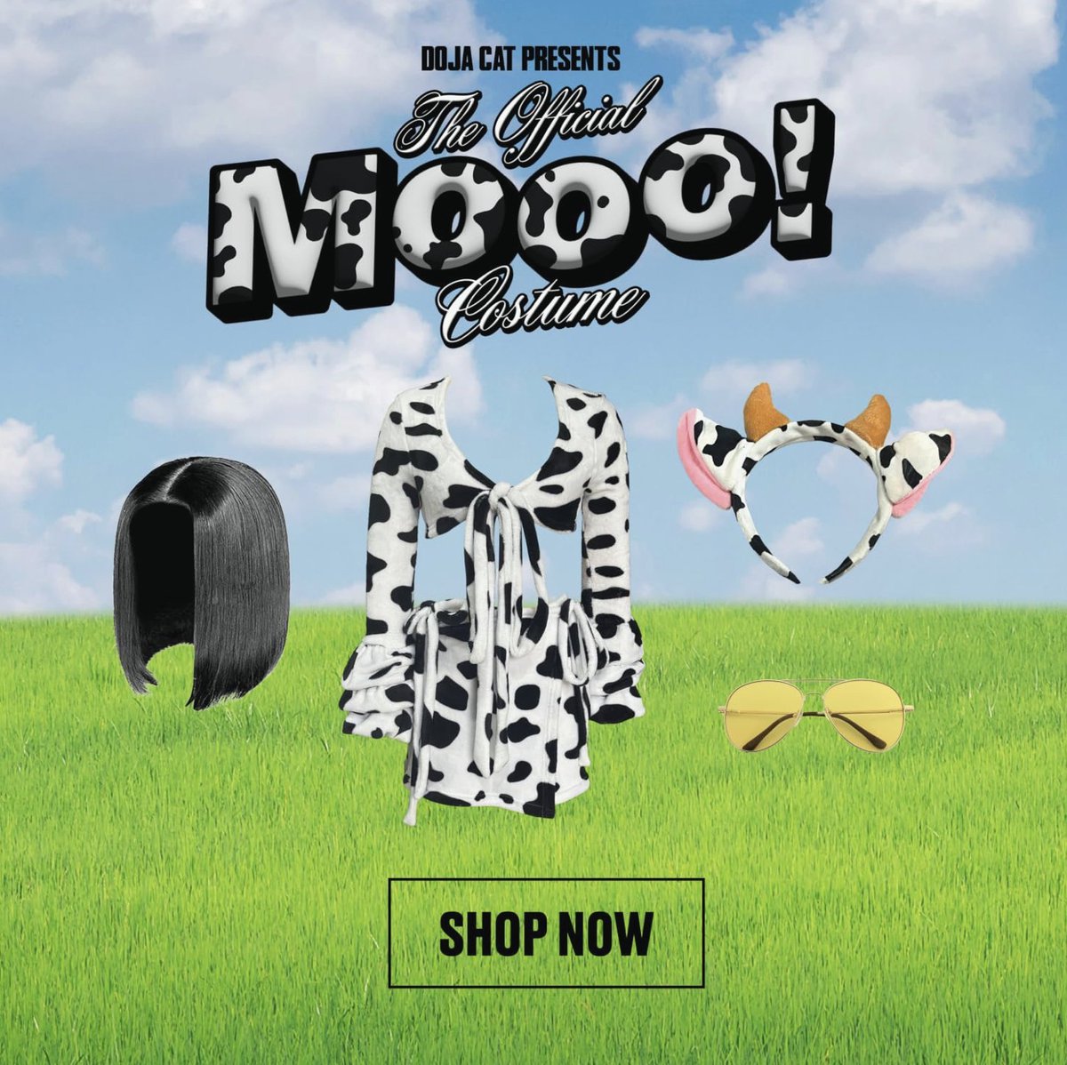 infodoja's tweet photo. Doja Cat lançou oficialmente a fantasia de “MOOO!” para o Halloween deste ano, recriando o visual icônico do clipe lançado em 2018. 🐮 https://t.co/dnvGVYESUm