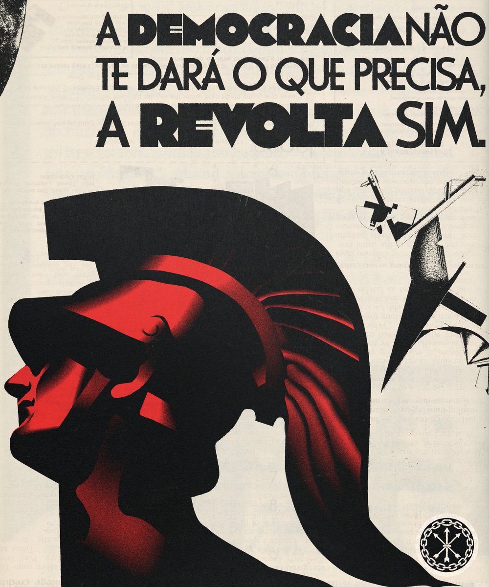 VanguardaNacBr's tweet photo. A democracia é o falso deus do século XXI, verdadeiras mudanças são feitas por uma minoria organizada que se revolta, não por políticos que vendem falsas esperanças de 4 em 4 anos. https://t.co/ajzXAkbvPD