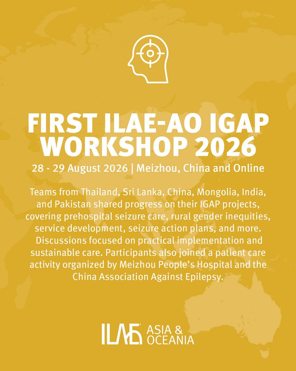IlaeWeb's tweet photo. The 1st ILAE AO IGAP Workshop brought teams from Thailand, Sri Lanka, China, Mongolia, India, and Pakistan together to share progress on their #IGAP projects and discuss practical approaches to improving #epilepsy care across the region: https://t.co/M4ZZ7mCeIY https://t.co/wQLPOvXcsk