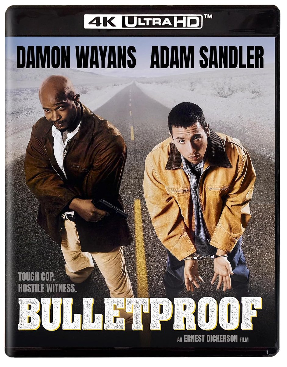 The_Ent_Factor's tweet photo. The action comedy BULLETPROOF (1996) starring Adam Sandler and Damon Wayans has been released on Blu-ray and 4K Ultra HD
https://t.co/r2r9GbEum4
#bluray #4k #4kultrahd #adamsandler #damonwayans #action #comedy #jamescaan https://t.co/0mKABm1hrl
