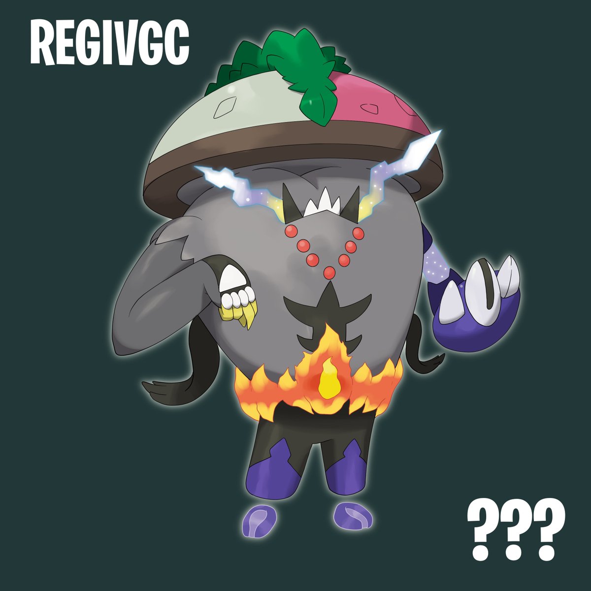 Fakemonforever2's tweet photo. Who left all these VGC parts around? Well don't worry Regigas put em all together to make Regivgc! If you want to see a Regi of every type head to the replies for the full video. https://t.co/6yotBYMKJB
