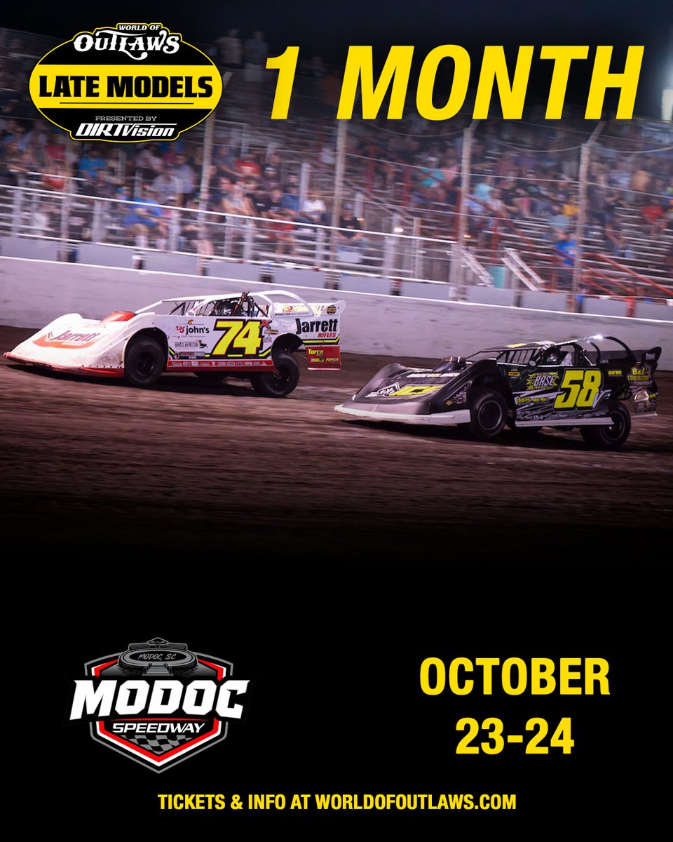 WoOLateModels's tweet photo. The biggest race in the history of @ModocSpeedwaySC is only a month away 🙌 https://t.co/nE0q7SjyxP