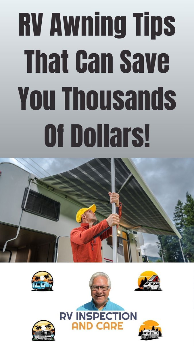 TheRVinspector's tweet photo. One of the most enjoyed features of any RV is often the awning. It lets RVers enjoy their time outdoors in a relaxed and comfortable setting.

But RV awnings are also one of the most common and expensive repairs that are made by RV owners. So this video provides some of the best tips that can save you thousands of dollars in awning repair bills - https://t.co/RW5AHCBTX9 
#rvtips #rvhacks