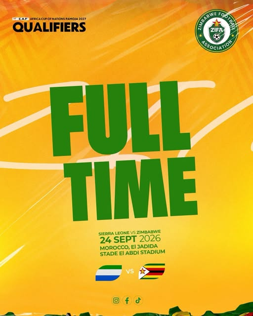 ZBCNewsonline's tweet photo. Winning start for the Warriors! 
FT| Sierra Leone 2-3 Zimbabwe
Munetsi⚽⚽
Chirewa⚽ https://t.co/7vOs2L5yqB