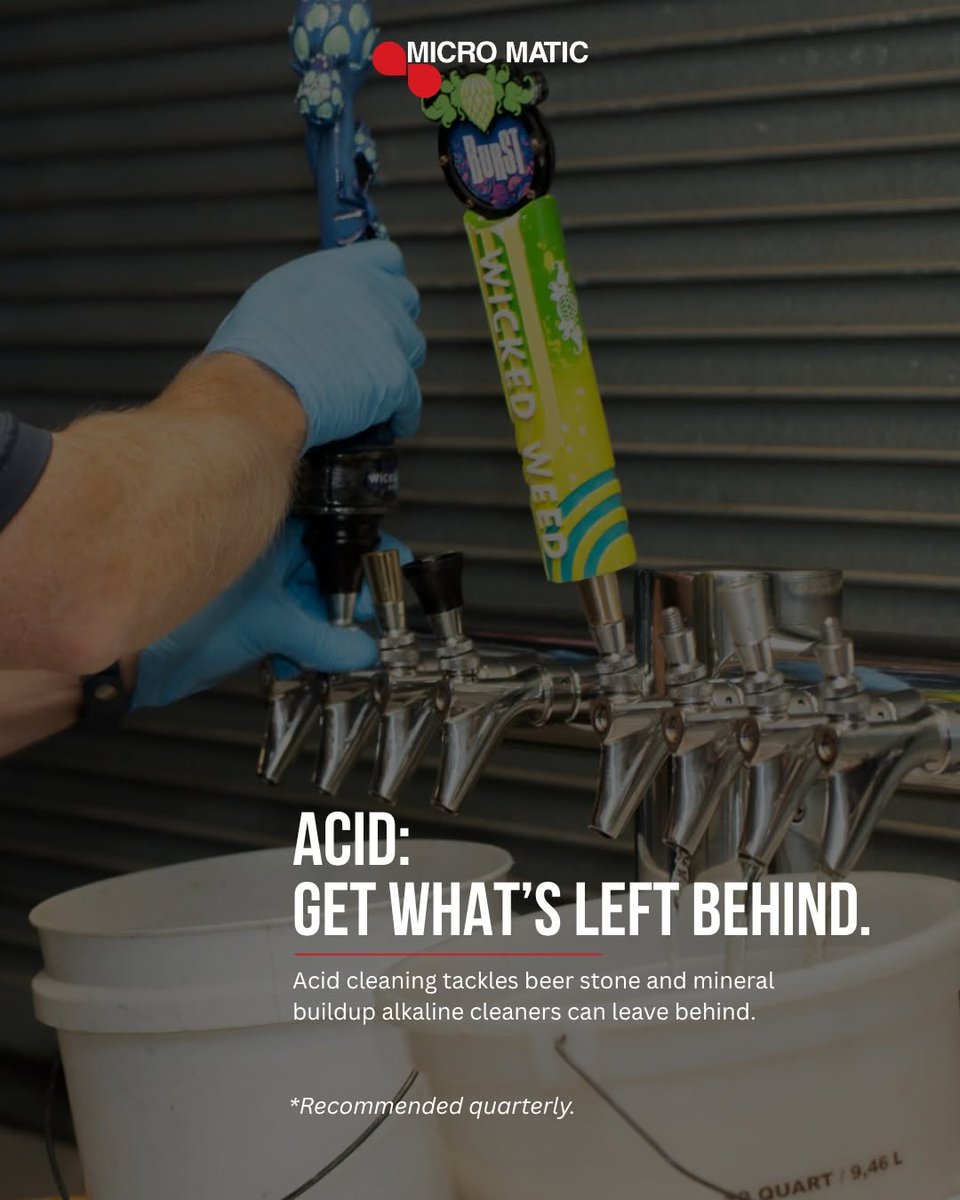 TheTapGuys's tweet photo. 🍺 Clean lines. Better beer. Every pour.
Great beer starts with a clean draught system.
🔴 Every 2 weeks: Alkaline cleaning
🔴 Quarterly: Acid cleaning
The payoff? A better pint, every pour.
👉 https://t.co/mpncar4ugy
#TheTapGuys #BeerLineCleaning #DraftBeer https://t.co/seHh7GAklP