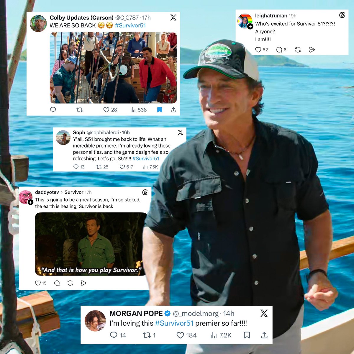 survivorcbs's tweet photo. we are back baby, and you have all spoken! πππ #Survivor #commentroundup #Survivor51 #fancomments https://t.co/QJETru13D2