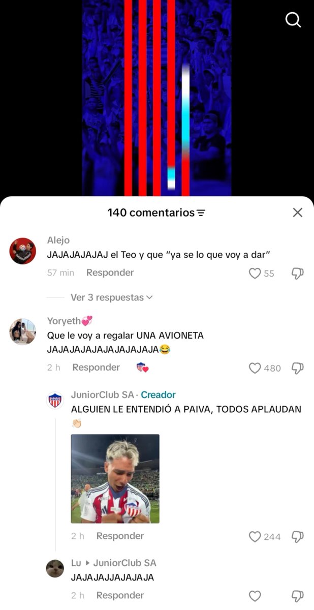 Juanorte09's tweet photo. El/la nuev@ CM de Junior en tik tok la está rompiendo. 

Si alguien sabe quién es, diga el nombre. https://t.co/Ns41ny3455