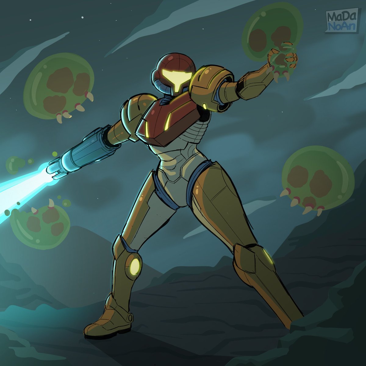 MaDaNoAn's tweet photo. First time drawing #Samus from #Metroid.
Let me know if I should finish it👾 https://t.co/nANOAy1dB0