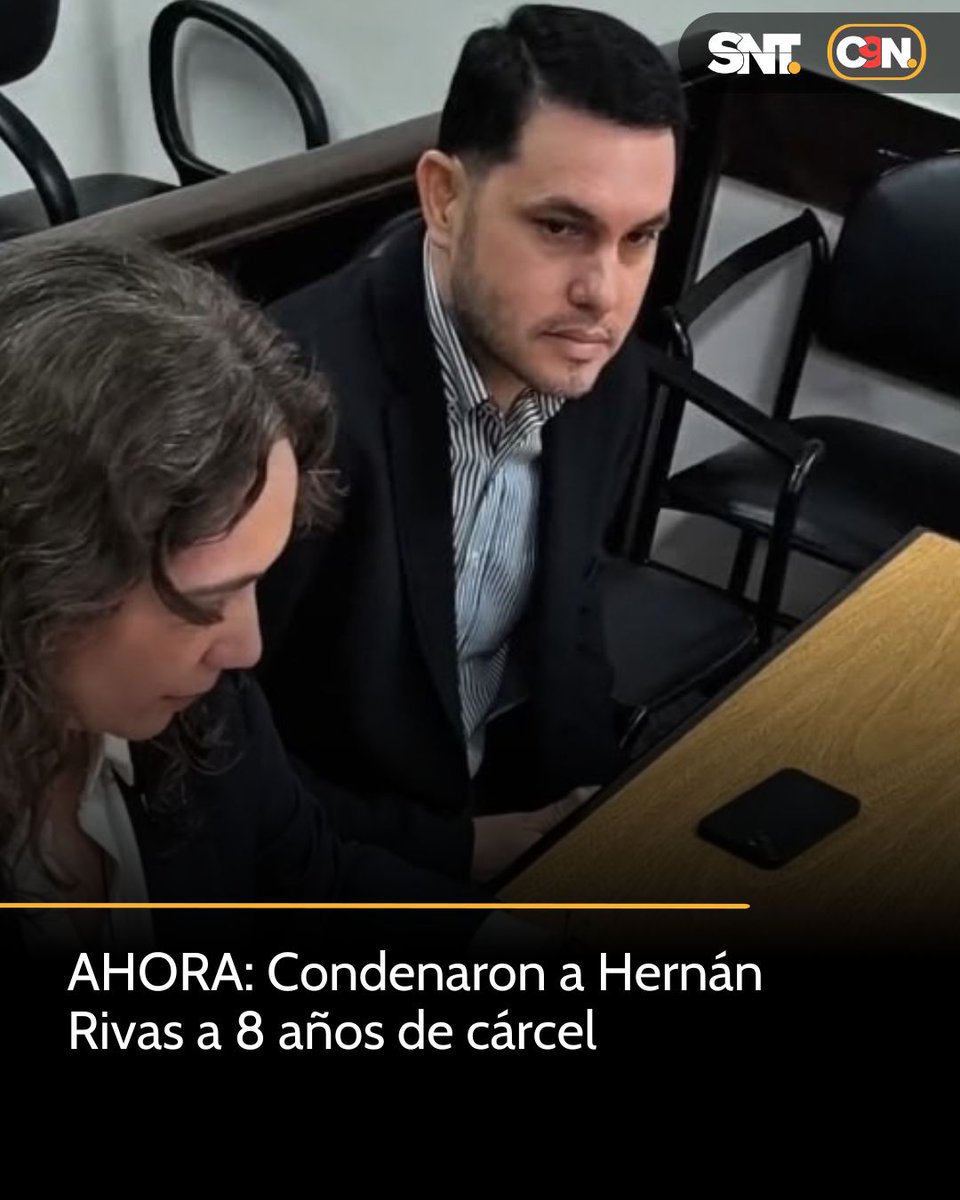 sntparaguay's tweet photo. 🗣Se dio a conocer la sentencia a Hernán Rivas y fue de 8 años de cárcel por producción y uso de documentos falsos.

#C9N #SNT https://t.co/KpqyQ6ZIj7