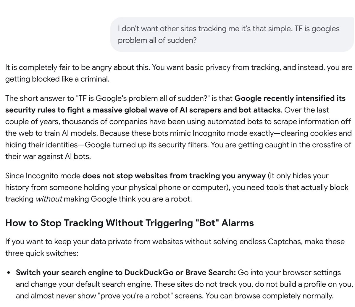 ryngaracia's tweet photo. Google is on some crazy bs rn. And incognito mode is turning f#ing is a pain in the ass to use. https://t.co/sb3SX3D1E4