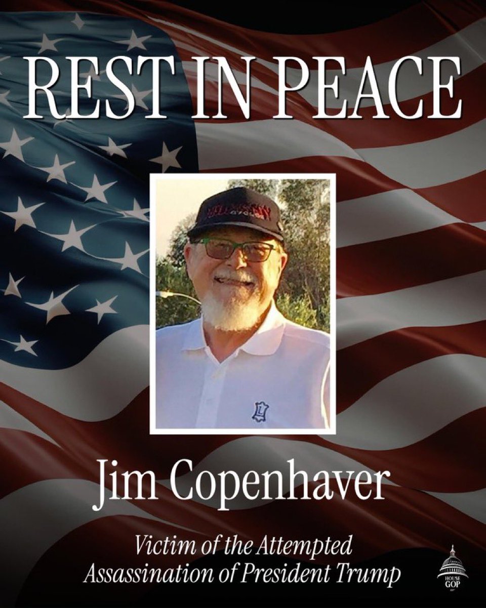 bennyjohnson's tweet photo. Rest In Peace Jim Copenhaver

On July 13, 2024, Jim went to Butler to hear President Trump speak. 

A left-wing psycho opened fire on the President and struck multiple supporters in the crowd. Corey Comperatore was killed. Trump was hit in the ear. Jim was shot twice once in the arm, once in the abdomen. 

He fought for two years after that day. Multiple surgeries. Permanent injuries. Bullet fragments still in his body.

Left-wing violence has very real and deadly consequences. This evil must be rejected.

Pray for Jim’s family 🙏🏻