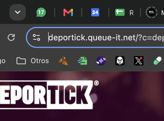franperez_fp's tweet photo. Aperentemente hay una web falsa de Deportick que es .NET en vez de la original .COM

Confirmado que la .COM es la página posta porque entro a mi cuenta y veo las entradas de partidos anteriores.

Pero es confuso porque, al hacer la fila virtual, la web original te lleva a un queue-it .NET

Lo importante es que la fila virtual arranque desde la web original de https://t.co/Ftcwd3bqor