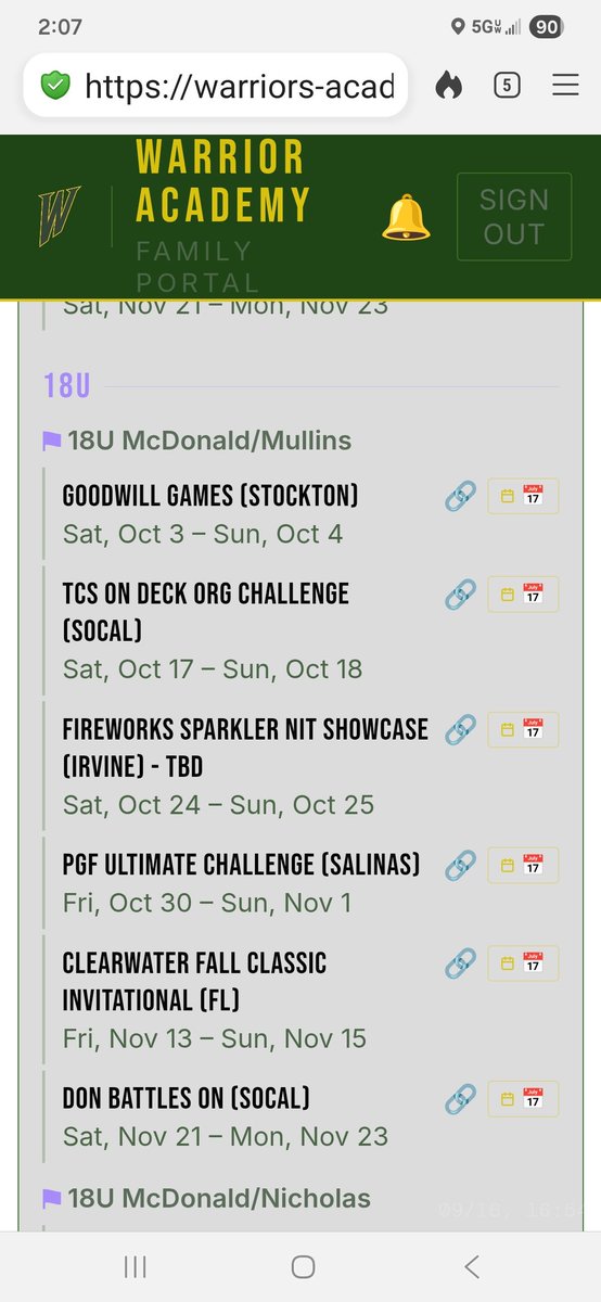 AddisonSc_8's tweet photo. Fall Schedule!! https://t.co/2q2TLDuq4v