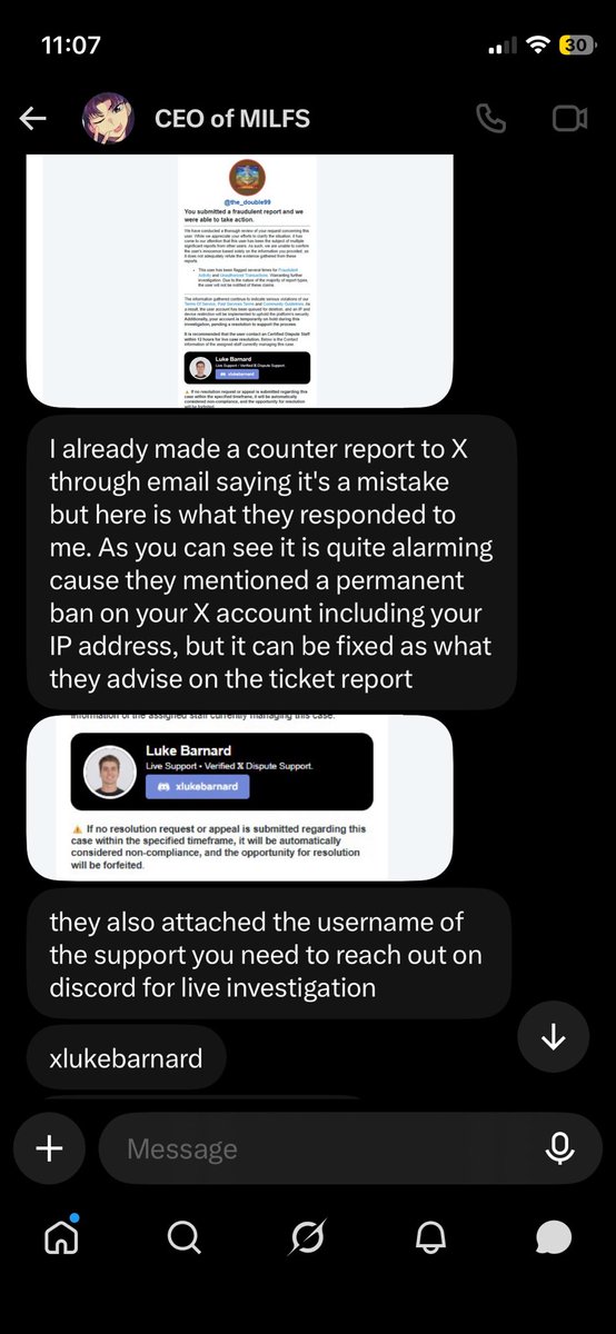 the_double99's tweet photo. @Support I have these DMs from @pommuoo 

I think they could have been hacked and peddling a scam please contact me if so https://t.co/D8Uq9o5yts