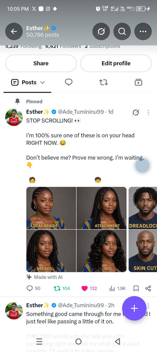 Ade_Tumininu99's tweet photo. I want to be honest about something.

I made that ₦5,000 post about two hours ago mainly as a little experiment. My views and impressions have been unusually low lately, and I genuinely wanted to know whether my posts were reaching people or if something else was going on.

The result honestly surprised me.

It made me realize that maybe it isn't always about the algorithm. Sometimes, it's simply about how much we engage with and support one another on this space.

And please, if that post made anyone feel uncomfortable or offended, I'm genuinely sorry. That was never my intention. I wasn't trying to play with anyone's feelings or make light of anybody's situation. Trust me, I need help too. 

I'm just learning my way around this space, and tonight's little experiment taught me something.

For those who followed because of the give away, no hard feelings at all. If that's the only reason you came, you're absolutely free to unf0ll0w. ❤️

No offense taken. We move. 🙏🙏