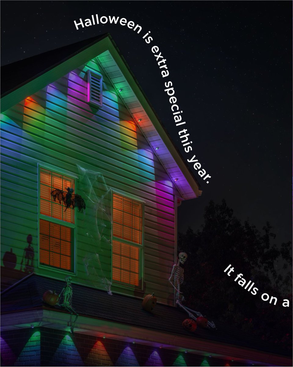 GoveeOfficial's tweet photo. Halloween 2026 is extra special. 🎃 We’re already starting to decorate. Is it too early?

Comment your Halloween plans this year!

#GoveeOutdoorLights #GoveePermanentOutdoorLights #HalloweenDecor #SpookySeason https://t.co/J87xcdShUe