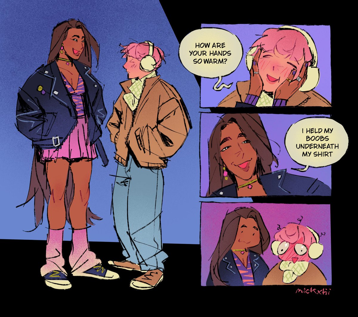 mickxtii's tweet photo. "Hello this is your close and personal friend coli, can you doodle hyumizi in like winter/fall outfits pls, ok ily i hope u love me too" -> i love you @pump_upthejam_ https://t.co/1TvfGpgSkD https://t.co/0dWYDt1qP6