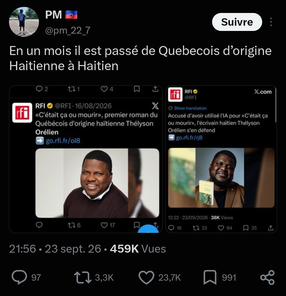 jonnyjc0q's tweet photo. @RFI LE MEDIA LE PLUS NUL A CHIER SUR X, ON NE PRENDS PAS VOS INFO AUX SERIEUX SACHEZ LE, D’AILLEUR JE VAIS BLOQUER CE MEDIA DE MERDE CORROMPU PAR LES PETITS RWANDAIS https://t.co/MpLV5hB8gU