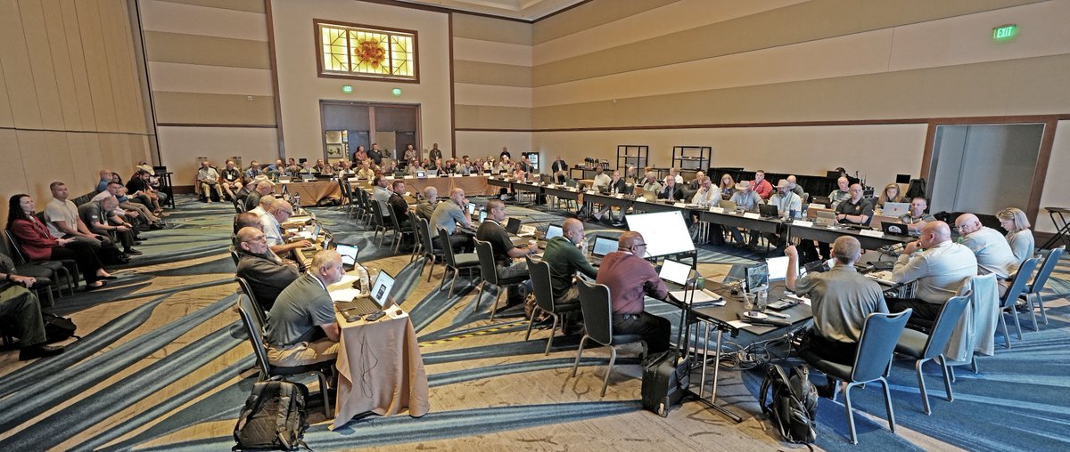 CVSA's tweet photo. The board met today, the last day of our annual conference, to discuss and vote on action items developed throughout the conference. In a few weeks, we'll send an email out to all members outlining and recapping the action items from the conference. https://t.co/SReYtABe3g