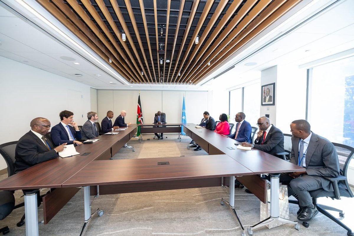 WilliamsRuto's tweet photo. Kenya is strengthening its partnership with FIFA to develop football talent and grow the game.

Held talks with FIFA President Gianni Infantino on the sidelines of the United Nations General Assembly in New York.

We discussed regional technical centres to identify and nurture young talent, strengthen grassroots football and create clear pathways for the next generation of Kenyan players.

Alongside this partnership, the Government is investing significantly in sports infrastructure, including the construction of 32 new stadia across the country. These modern facilities will meet international standards and support our ambition to position Kenya as a leading sporting nation.