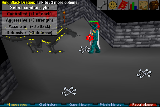 SuomiRuneScape's tweet photo. 24 years ago today, the King Black Dragon was released as RuneScape’s first true boss! 

Accessible via a teleport lever in the Wilderness lava maze dungeon, it was Classic's strongest creature. The update also brought the Dragon Med Helmet—the game's first piece of Dragon armor. https://t.co/82jo4DV4eC